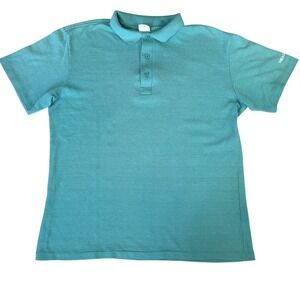 VTG 90's Head Sports‎ Wear Retro S.S. Teal Knit Weave Tennis Polo Size Large